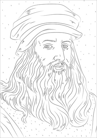 Leonardo Da Vinci Coloring Page